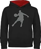 Pullover Kinder Hoodie Jungen Mädchen - Sport Kleidung - Basketballspieler...