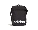 Adidas Essentials Logo Schultertasche, Schwarz-Weiss, 0