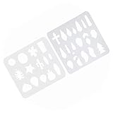 DOITOOL 2 Stück Diy Schablonen Kunststoff Weiß Vielseitige Ohrschmuck und...