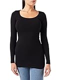 VERO MODA Damen Dünnes Langarm Shirt 2-er Stück Set Basic Stretch...