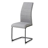 KHG Schwingstuhl, Küchenstuhl Grau, Polyester Flachgewebe, Gestell...