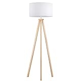 Tomons Stehlampe LED Dimmbar aus Holz Dreibein, Skandinavischer Stil,...
