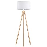 tomons Stehlampe LED Dimmbar aus Holz Dreibein, Skandinavischer Stil,...