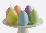 Oster-Eierkerzen, 6 Farben, geeignet für den Innen- und Außenbereich