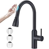 CREA Touch Sensor Wasserhahn Armatur Küche ausziehbar, Küchenarmatur mit...
