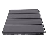 OUBUBY 22 Stück Holzfliesen Terrassenfliesen Holz Fliesen 30×30 cm Braun...