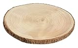 Dekobrett Baumscheibe Holz Holzbrett Brett Tablett Tischdeko Holzscheibe Ø...