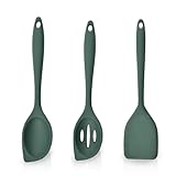 3 Stück Silikon Löffel Set - 28cm Langer Griff Antihaft Kochlöffel,...
