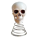 Ahuuen Halloween Baumspitze - Gruseliger Feiertagsdekor Schädel-Spitzen...