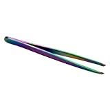 1pc Regenbogenfarbe schräge Pinzette Tweezer Augenbrauen Pinzetten...