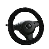 SDLDEER Lammfell Lenkradbezug, ⌀37-39cm Auto Lenkradbezug Winter...