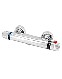 QWORK Duscharmatur Mit Thermostat, Ventil G1/2' Auslass, Links Heiss,...