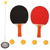 TOKIDNY Tischtennis Trainer Set Mit 2 Schlägern Und 5 Bällen Elastische...