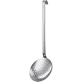 Rösle Haken Schaumlöffel flach grob gelocht, Hochwertiger Abseihlöffel...
