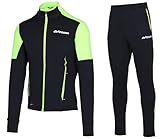 Airtracks Herren Winter Laufset Pro Team Thermo Laufhose Lang Laufshirt...