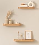 Kazai.® Wandregal-Set 'Neva' | 3 Hängeregale in Echtholz-Veneer |...