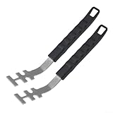 Grillrostheber Werkzeug 2er Set Edelstahl mit hitzebeständigem Griff für...
