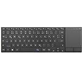 Rii Kabellose Tastatur mit Touchpad, Wireless Keyboard, Deutsche...