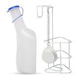 Hygiene100 Urinflaschen-Set (Urinflasche 1000 ml + Betthalter mit Deckel),...