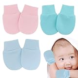 VAEIORP 3 Paar Babyhandschuhe Baumwolle Fäustlinge Anti-Grab Fäustlinge...