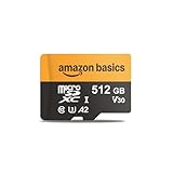 Amazon Basics 512-GB-microSDXC-Karte mit Adapter, Lesegeschwindigkeit bis...