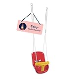 HUDORA Babyschaukel höhenverstellbar 120-180 cm in rot/gelb für den...