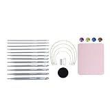 Oxxggkao 12-teiliges austauschbares Häkelnadel Set, tunesisches Häkeln...