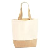 Westford Mill W450 Jute Base Canvas Shopper