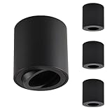 Gleonlux LED Deckenspot Aufbaustrahler Schwarz, Aufbauspot schwenkbar...