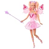 Mattel Barbie-Puppe Fee mit Spielzeugzauberstab und Mode-Accessoires,...