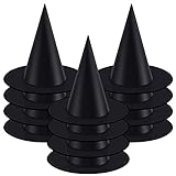 Ruisita 12 Stück Halloween Schwarz Hexenhut Kostüm Zubehör Halloween...