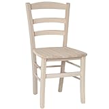 Fitwish Stuhl Paesana aus massivem Buchenholz, unbehandelt, zum Lackieren,...