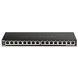 D-Link DGS-1016S 16-Port Unmanaged Gigabit Switch (ohne Lüfter, Low...