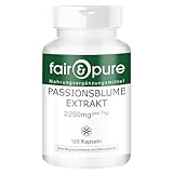 Fair & Pure Passionsblume Extrakt 2250mg pro Tagesdosis, 120 Kapseln,...