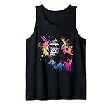 Gorilla Lover Dance Club DJ Gorilla Techno Musik Kopfhörer Tank Top