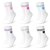HAGOT 6 Paar Damen Tennis Socken, Tennissocken Damen, Frottee Sohle...