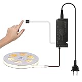 lichtvoll COB Led Streifen 3M Warmweiß mit Berühren Dimmer Schalten und...