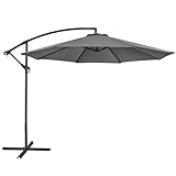 Yaheetech Ampelschirm Φ 300 cm Neigbar Achteckiger Sonnenschirm mit Kurbel...
