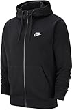 Nike Herren Sportswear Club Hooded Sweatshirt, Black/Black/White, M EU