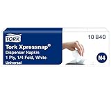 Tork 10840 Xpressnap Spenderserviette unbedruckt / Weiße Papierserviette...