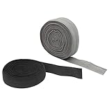 2x 10m elastisches Einfassband Falzgummi 20mm Elastisch Schrägband Schwarz...