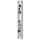 [en.casa] CD Regal Tynset DVD Regal mit 12 Ablagefächern CD Aufbewahrung...