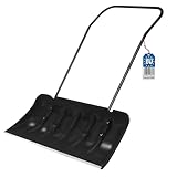 BAUSTER® Schneeschaufel 82 cm mit Rädern und ergonomischem Griff...