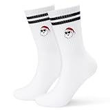 YYSWSAKY Weihnachtssocken, Bestickte Weihnachtsmann Socken, 36-42...