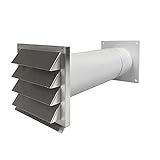 EASYTEC® Energiesparender Mauerkasten Ø 125 mm Edelstahl mit zwei...