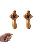 XFSRG 2 Stück Holzkreuz Handgehaltenes Schutzkreuz Aus Holz Daumenkreuz...