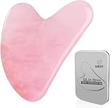 Gua Sha steine gesichts Jade Stein Herzform Guasha Board Kratz-Massage Tool...