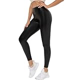 Lishang Kunstleder Leggings Damen High Waist Faux Leather Leder Leggings...