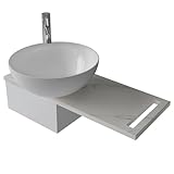 Alpenberger Waschbecken Set | Keramik Waschtischplatte in Marmor Optik...