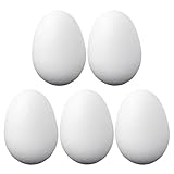 Ideen mit Herz | Styropor-Eier | 5er Pack | 10 cm hoch, Ø ca. 7 cm |...